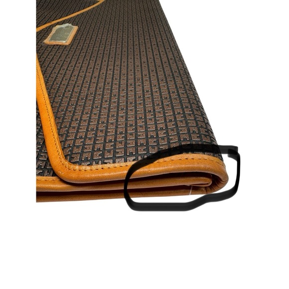 Vintage TED LAPIDUS Paris Embossed Leather Monogram Envelope Clutch Bag 9x15.5 - Picture 12 of 15